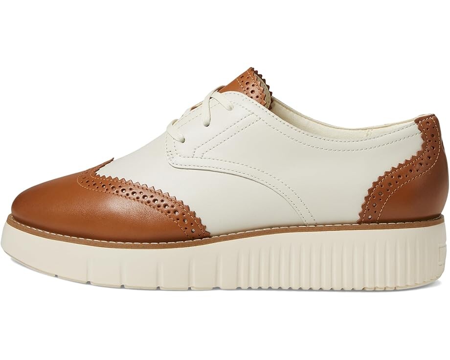 Оксфорды Cole Haan Grand City Platform Oxford, цвет Dark Caramel/Ivory — фото 4