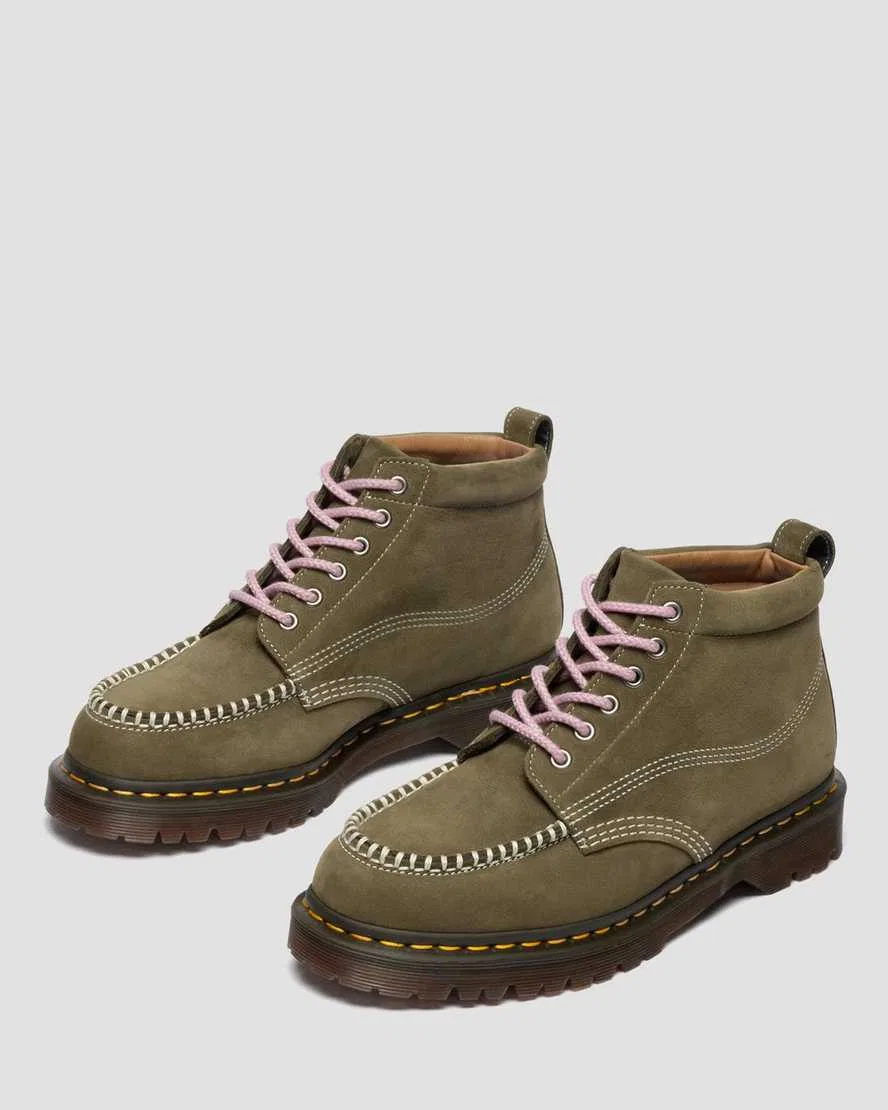 Ботинки Lowell Chukka из нубука с мокасиновым носком Dr Martens, зеленый — фото 3