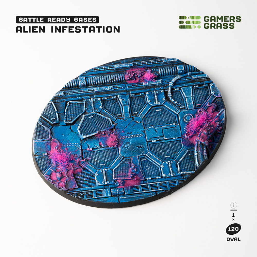 

Аксессуары Gamers Grass Battle Ready Bases: Alien Infestation - Oval 120mm (1)