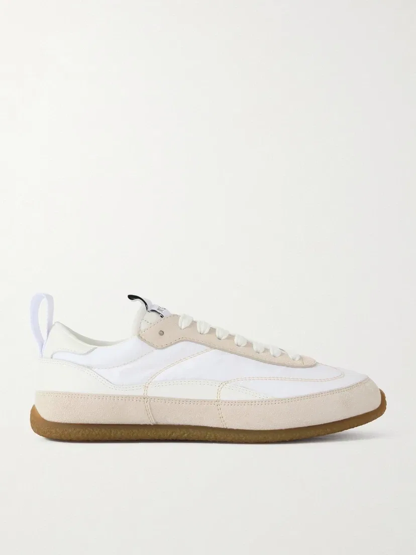 Кроссовки EC1 из замши, кожи и нейлона MCQUEEN, белый
