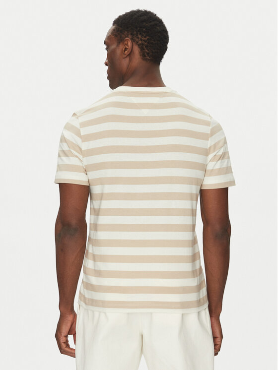 Футболка обычного кроя Essential MW0MW37283 Tommy Hilfiger, бежевый — фото 3
