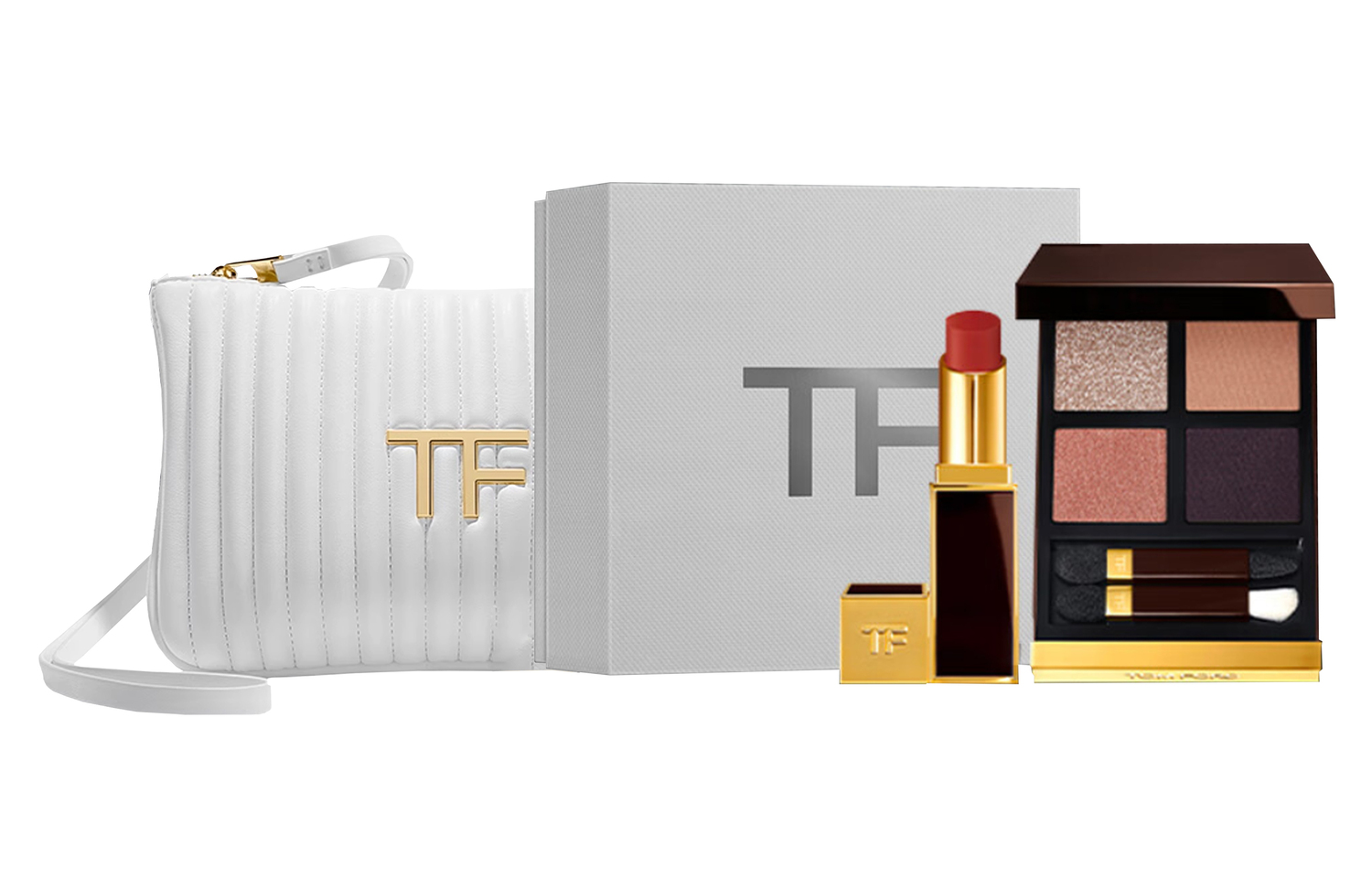 

TOM FORD Тени для век в тонкой черной упаковке, набор макияжа Natural, 3,3 г + 10 г + сумка через плечо