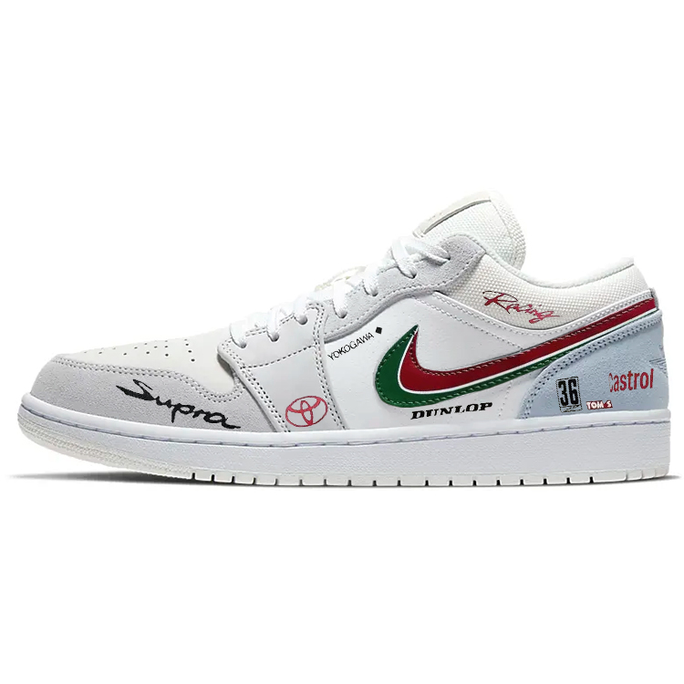 

Кроссовки Air Jordan 1 Vintage Basketball Shoes Unisex Low-top White/gray, серый