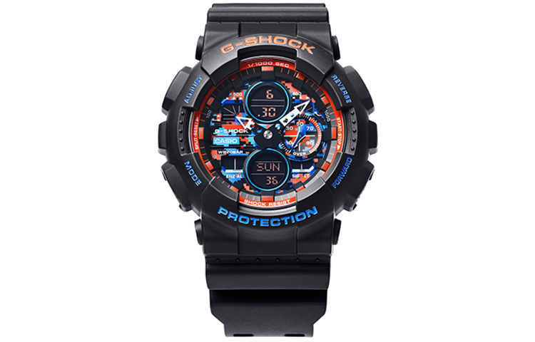 

CASIO Часы Men Liquid Crystal/Analog Dual Display Series Watch, Red/Blue/Black Dial