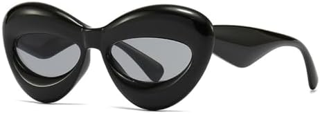 

Солнцезащитные очки 2027 года для женщин, сексуальные солнцезащитные очки в форме губ для женщин, модные панк-солнцезащитные очки для мужчин, трендовые MTZJH, C1 Black Gray