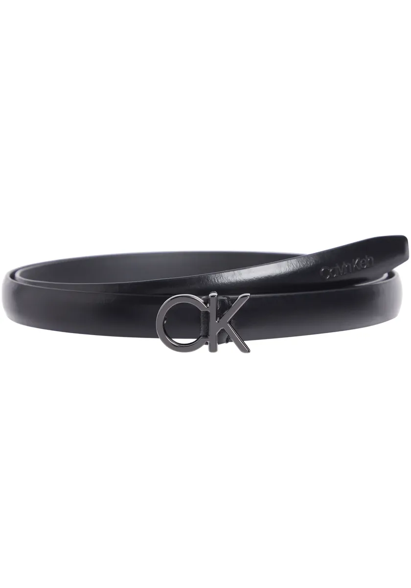 

Кожаный ремень Calvin Klein "CK THIN BELT 1,5CM", с тисненым логотипом в качестве застежки, цвет Ck Black