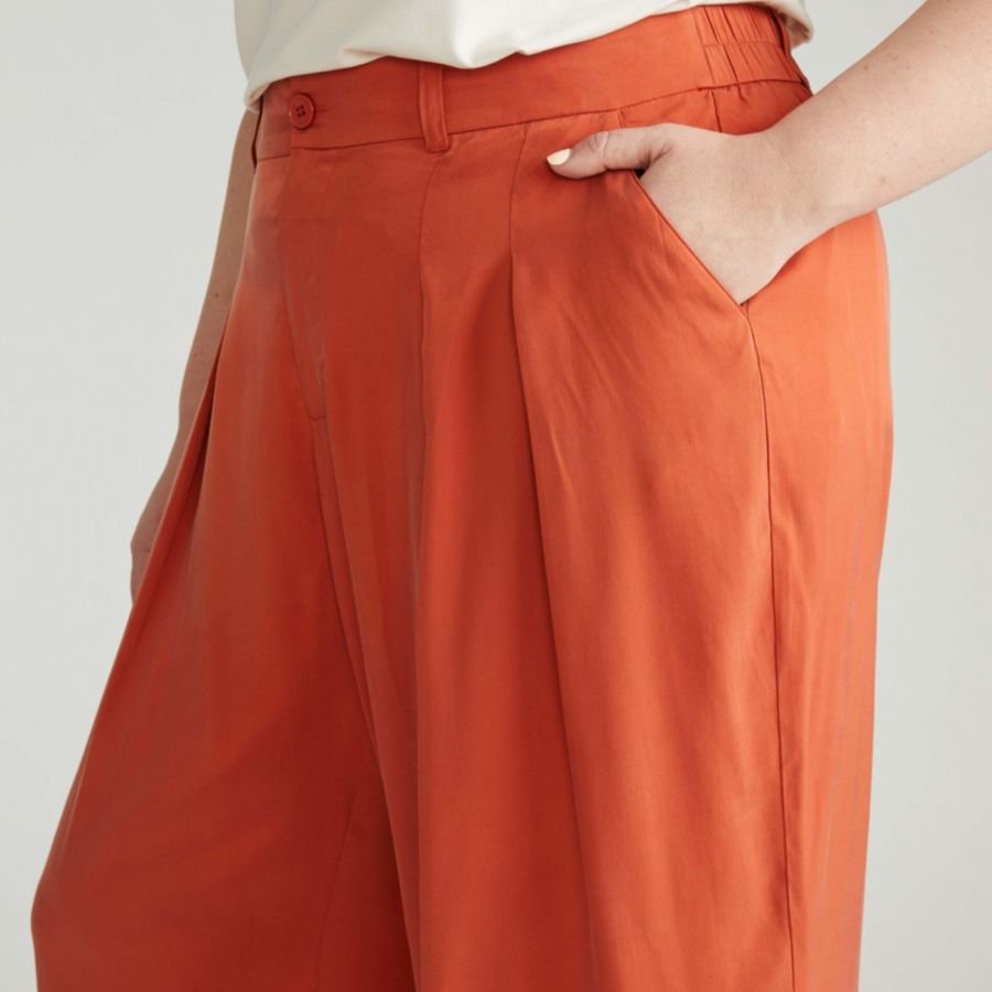 

Брюки Palais Cooling Cupro с широкими штанинами больших размеров Universal Standard, Warm russet