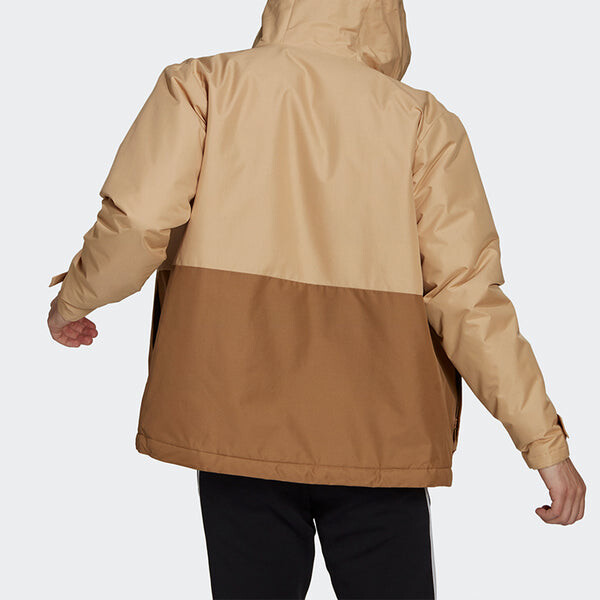 Куртка adidas Bsc St In H J Splicing hooded logo Sports Jacket Yellow, желтый — фото 3