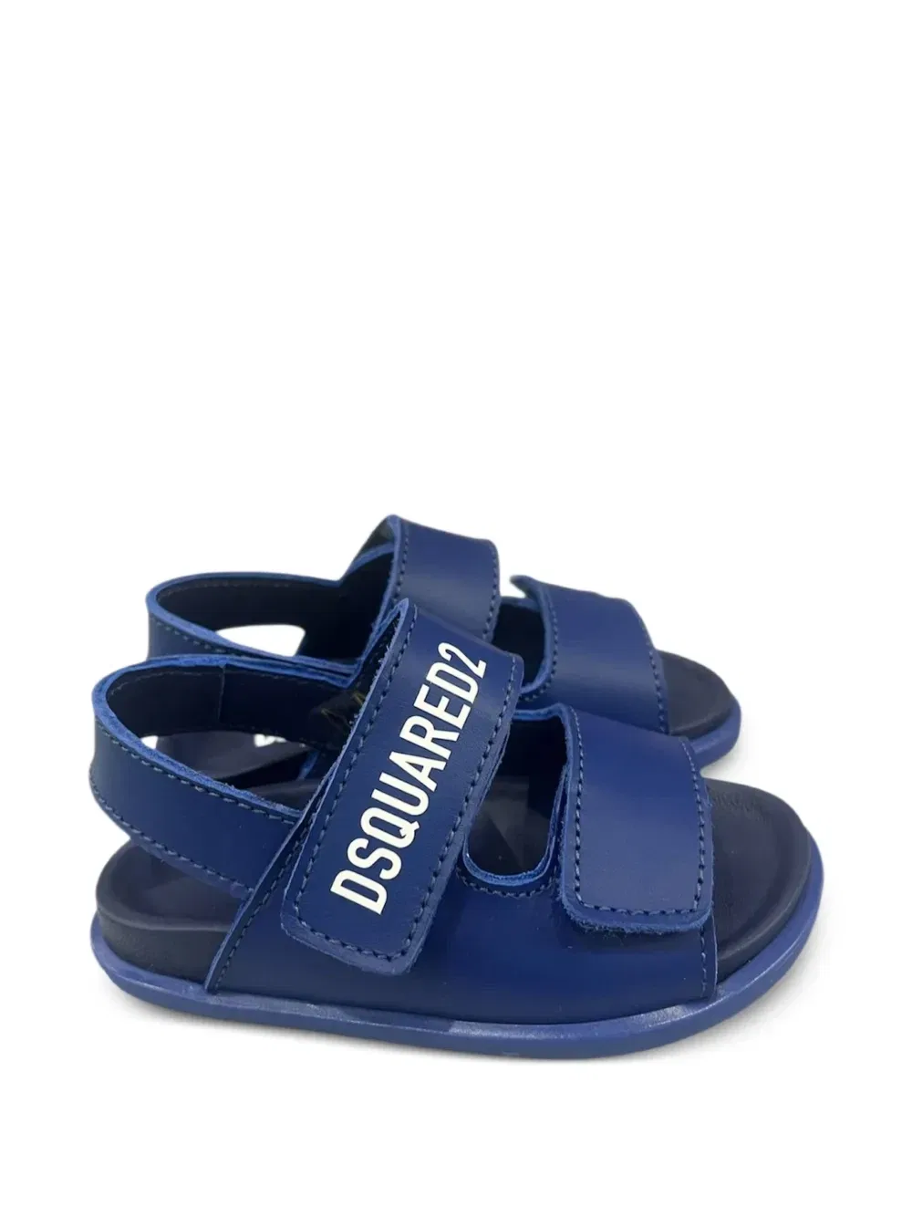 Сандалии на липучке с логопринтом Dsquared2 Kids, синий