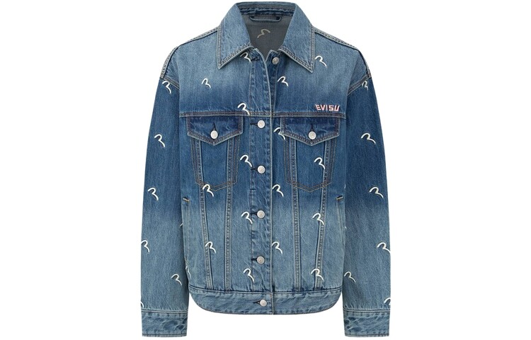 

Куртка женская джинсовая синяя Evisu, синий