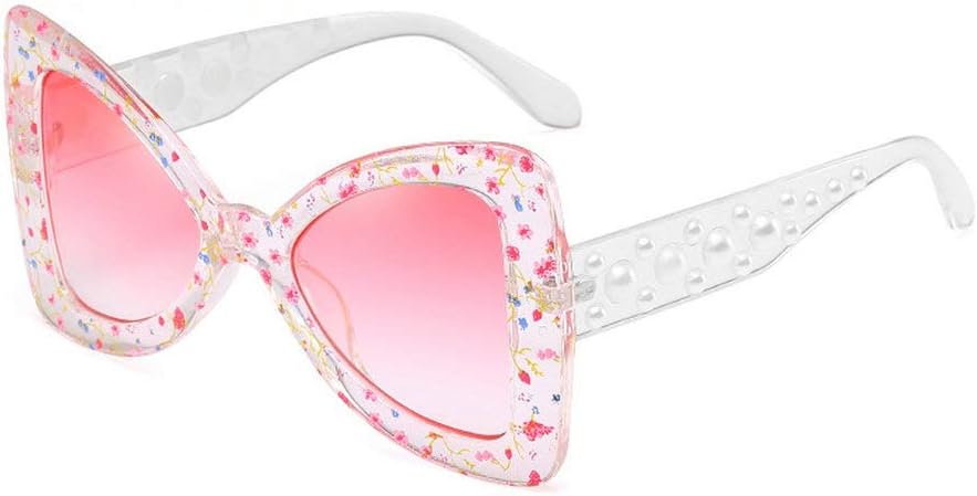 

Женские солнцезащитные очки ручной работы с жемчугом, большого размера, в форме бабочки, летние стильные солнцезащитные очки-бабочки, защита от ультрафиолета UV400 willochra, Pink