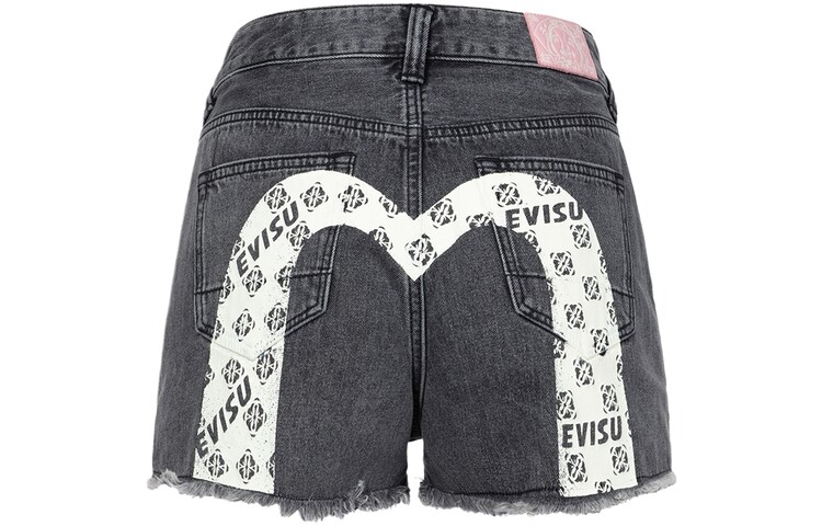 

Джинсовые шорты женские ковбойские черные Evisu