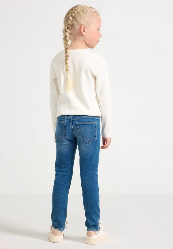 Брюки до колена, прямые джинсы с вырезом в форме сердца Lindex, Blue Denim — фото 2