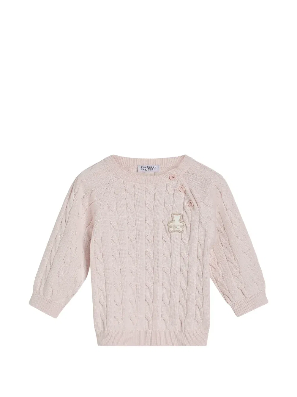 Вязаный свитшот Bernie Brunello Cucinelli Kids, розовый