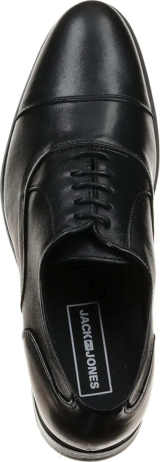 Мужские кожаные дерби Jack & Jones Jfwdonald цвета коньяк, Grey Anthracite — фото 2