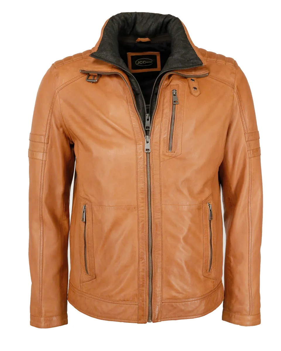 

Байкерская куртка JCC "63535", цвет Cognac