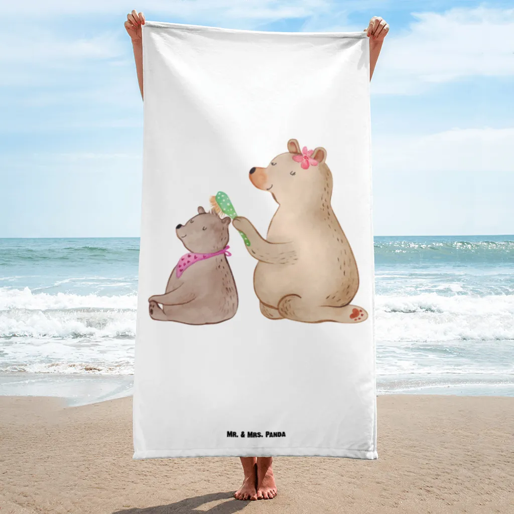 

Пляжное полотенце Mr. & Mrs. Panda, белый
