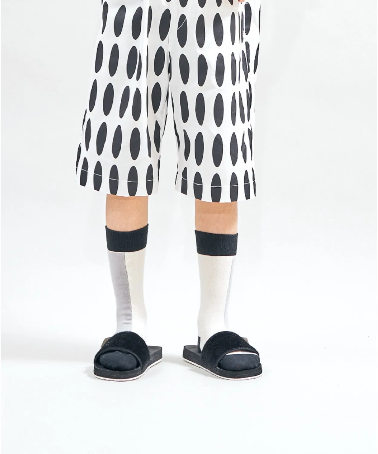 Гольфы детские с цветовым блоком, бренд LEG WEAR, серо-белые