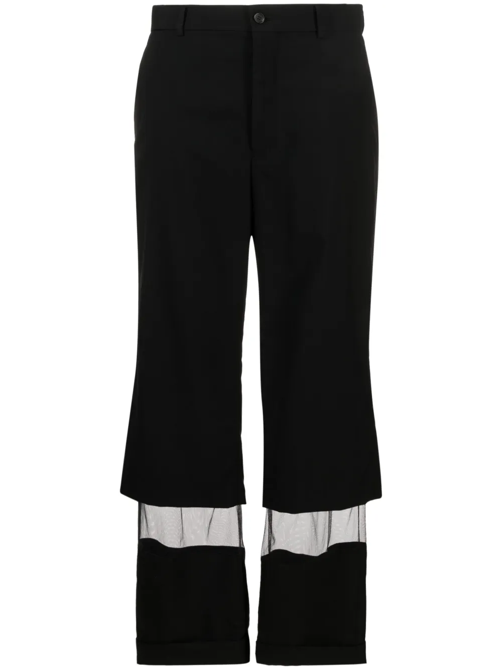 

Укороченные шерстяные брюки Noir Kei Ninomiya, черный