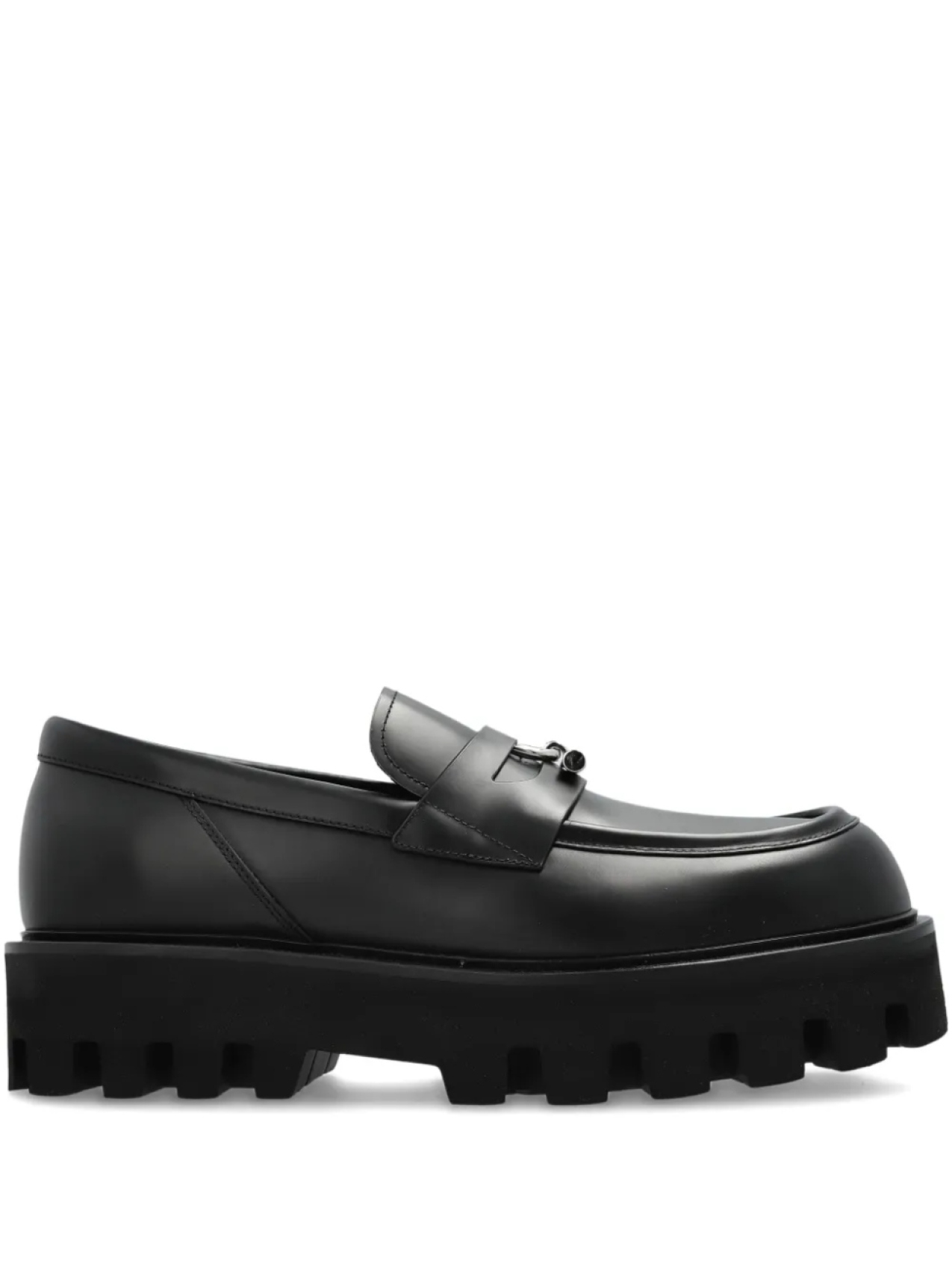 

Кожаные мокасины Alexander McQueen на платформе, черный