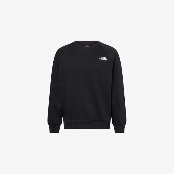 

Свитер The North Face из хлопкового джерси с рукавом реглан и графическим принтом, черный