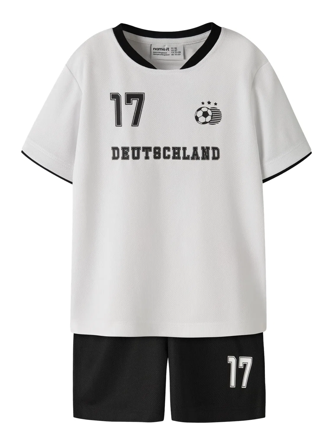 Футбольный набор T-Shirt & Shorts Name it, bright white