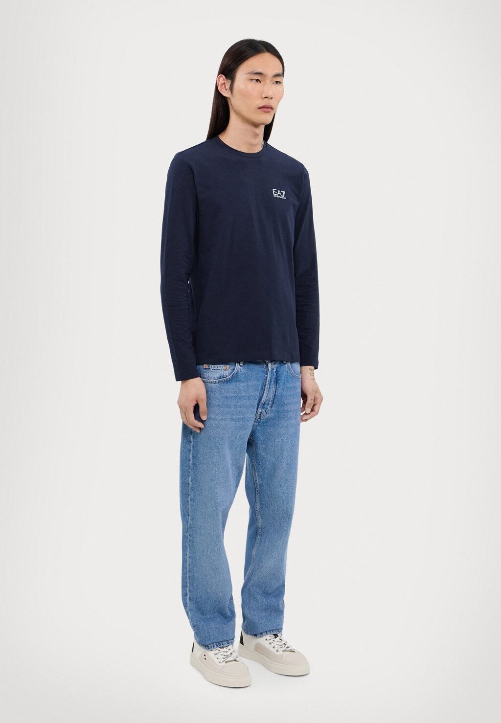 

Рубашка с длинным рукавом EA7 Emporio Armani, синий
