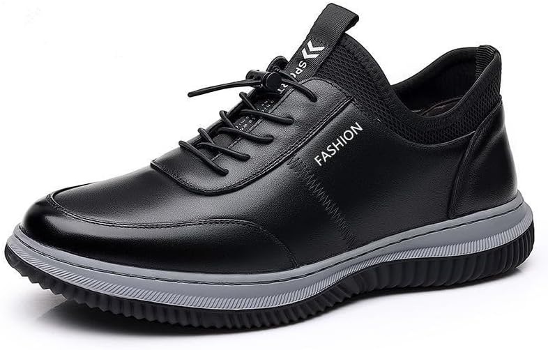 

Мужские дышащие туфли из ПУ с шнуровкой, деловые повседневные туфли, круглый носок, удобные офисные туфли для мужчин, стильные кроссовки с эффектом кожи для ежедневной работы Qacksv, черный