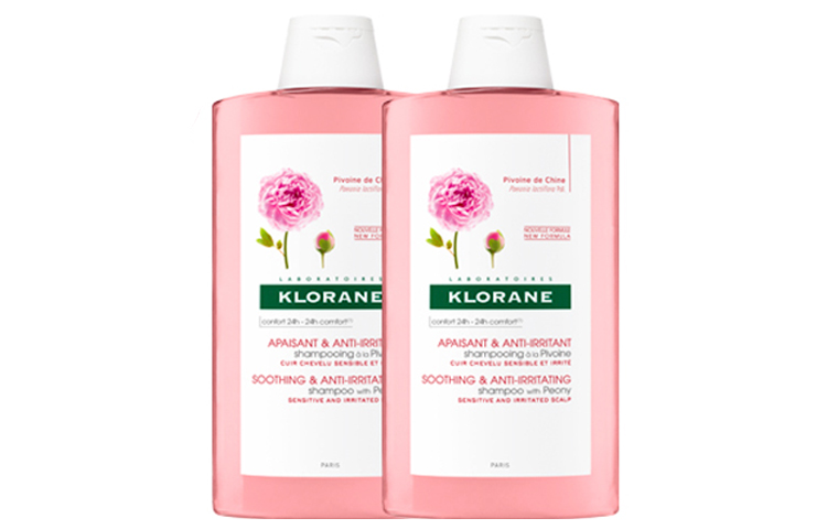 

Успокаивающий шампунь с пионом, освежающий и разглаживающий, с цитрусовым ароматом и мятой 400 мл/400 мл*2/400 мл*3 Klorane, 400ml*2