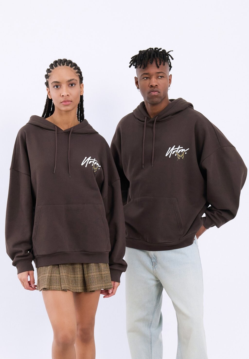 

Толстовка SCRIPT BACK BRANDING HOODIE GRAPHIC UNISEX YOURTURN, темно-коричневый