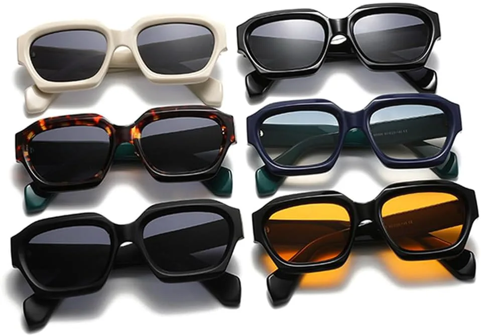 

Мужские солнцезащитные очки с градиентным покрытием UV400 в стиле ретро с многоугольными линзами; женские солнцезащитные очки оранжевого цвета TYUVIVO, Beige Grey