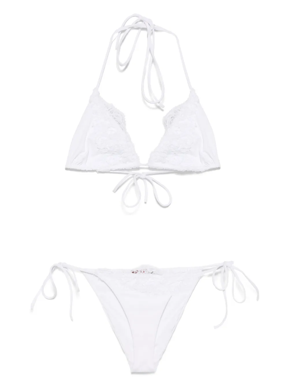 

Бикини с кружевной отделкой Ermanno Scervino, белый