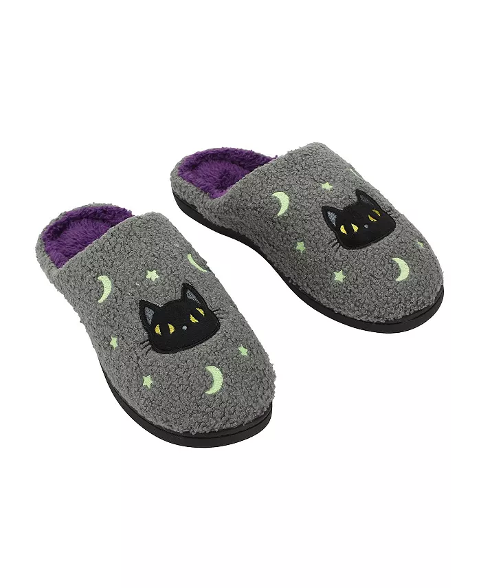 

Мужские светящиеся тапочки Halloween Black Cat - M Generic, серый