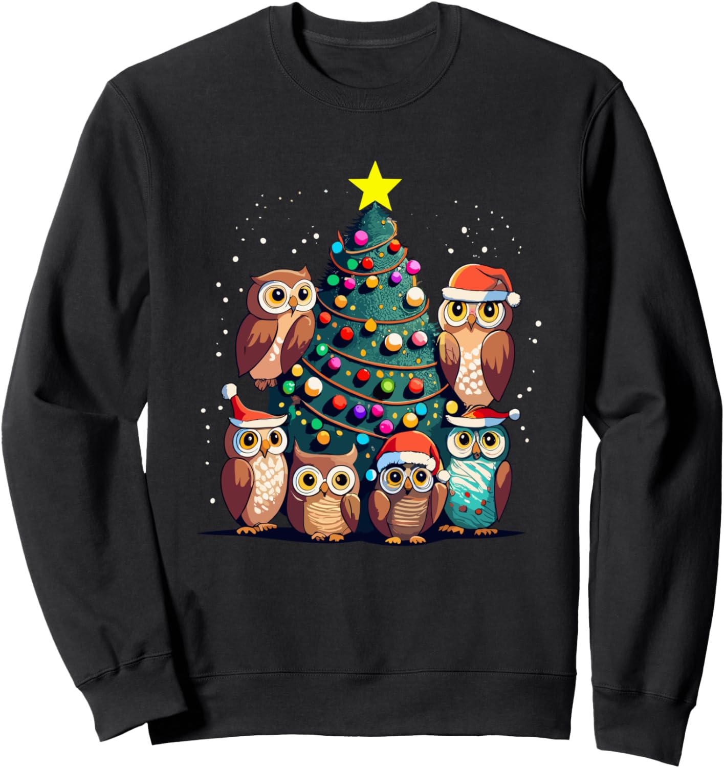 

Толстовка, Забавная сова в рождественской шапочке. Отпразднуйте Рождество в этой толстовке Pfotenschatz, черный
