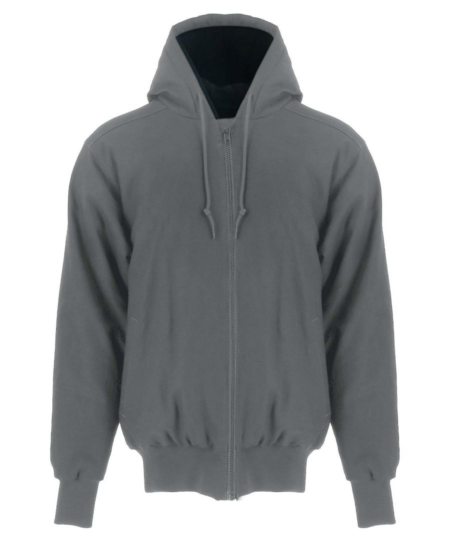 

Мужская брезентовая куртка - утепленная брезентовая куртка на 10°F (-12°C) с водоотталкивающей внешней оболочкой и капюшоном RefrigiWear, Grey