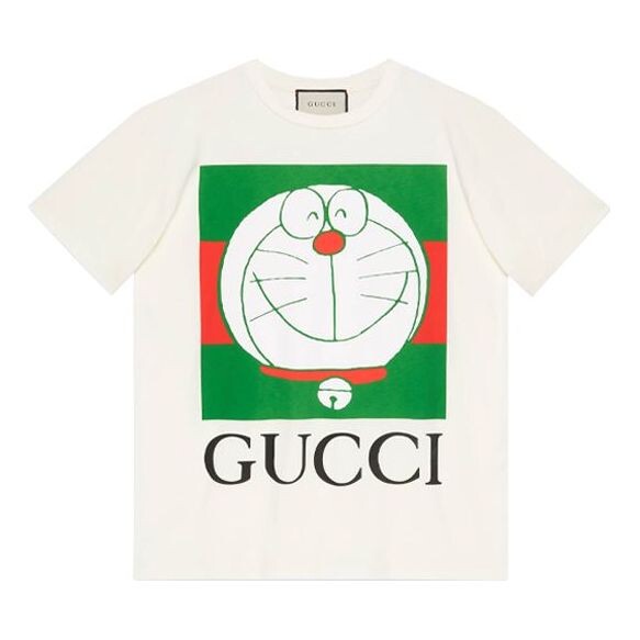 

Футболка x doraemon logo-print t-shirt 'white' Gucci, белый