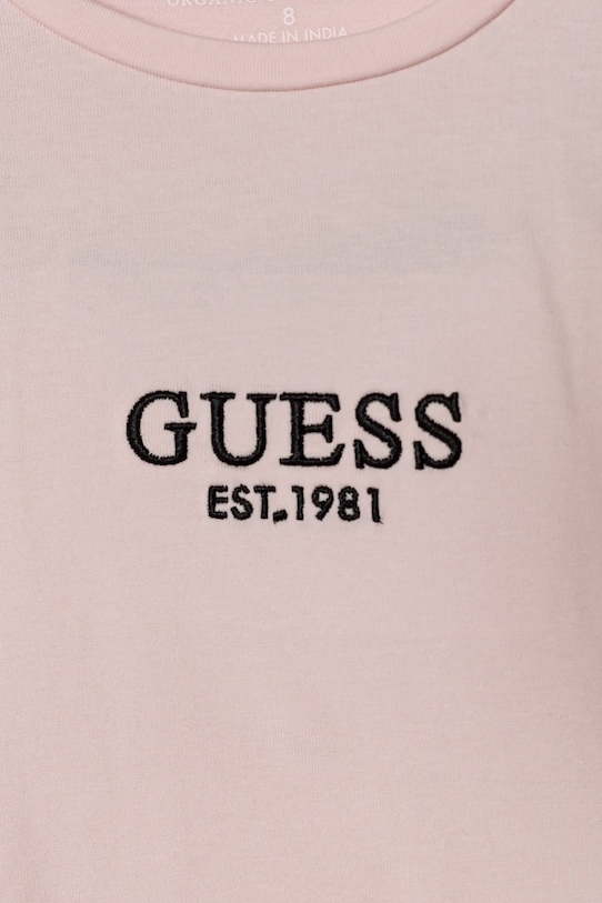 Детская футболка Guess, розовый — фото 3