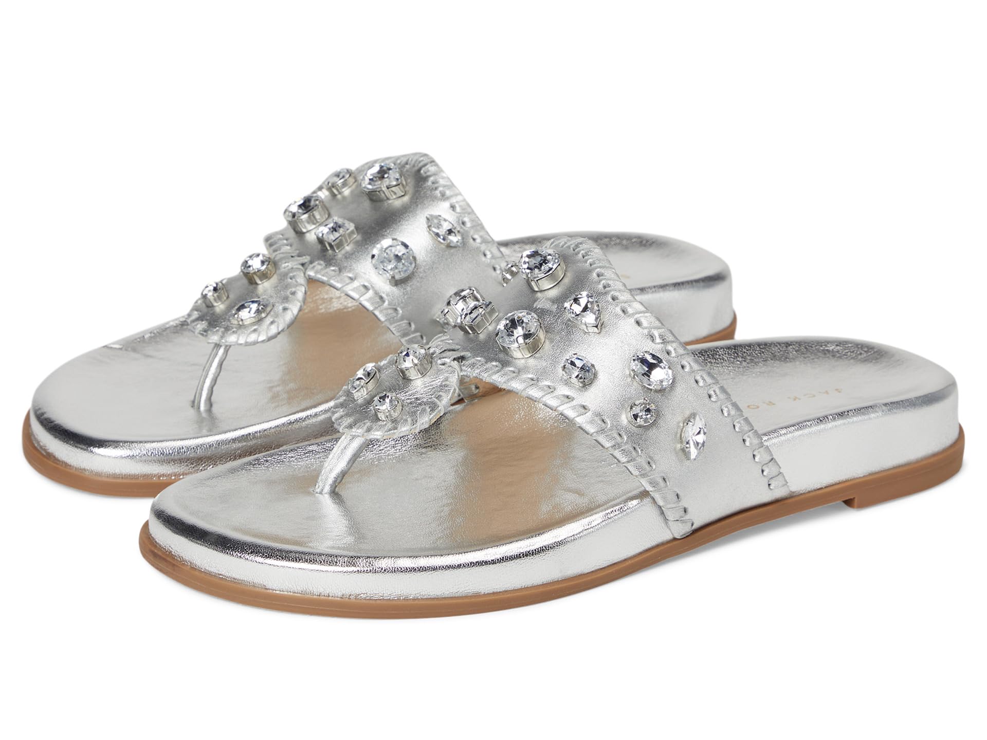 Сандалии Jack Rogers Jacks Sport Jeweled Sandals, серебряный