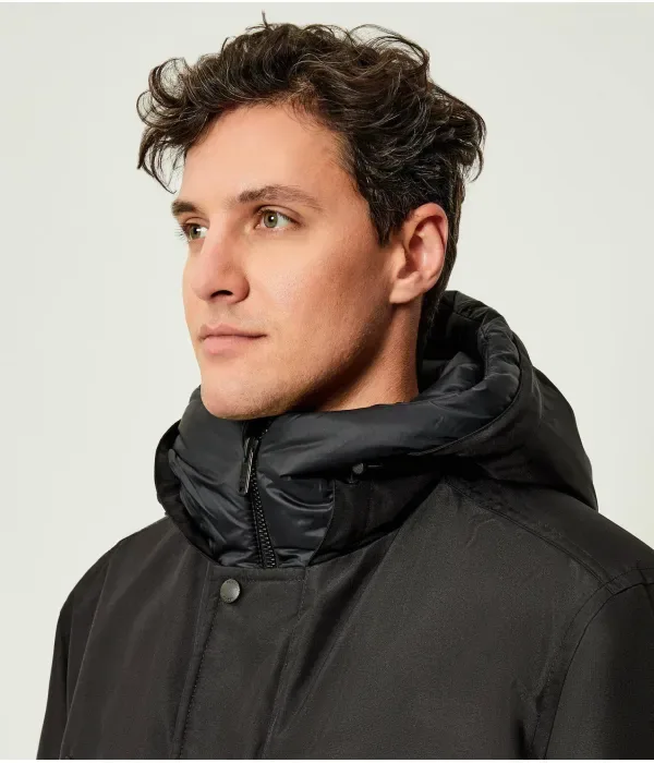 Парка Осиас1 relaxed fit Boss Orange, черный — фото 4