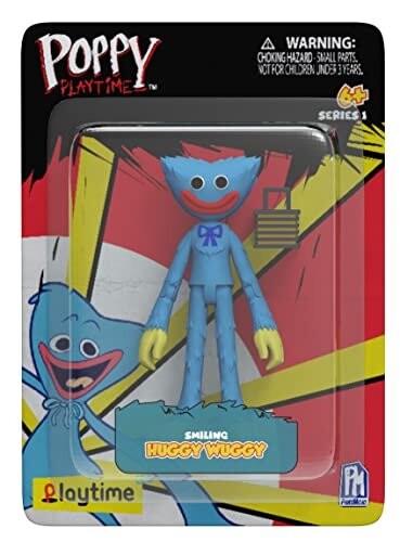 

5-дюймовая шарнирно-сочлененная фигурка Bizak Poppy Playtime Huggy Wuggy, поставляется с аксессуарами для видеоигр, различными персонажами для коллекционирования, возраст 6+ (64230010) Other