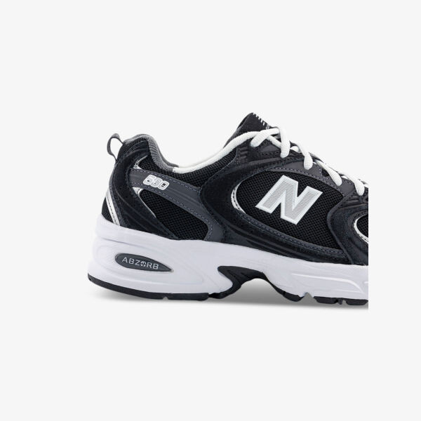 Низкие кроссовки Mr530 из кожи и сетки New Balance, черный — фото 4