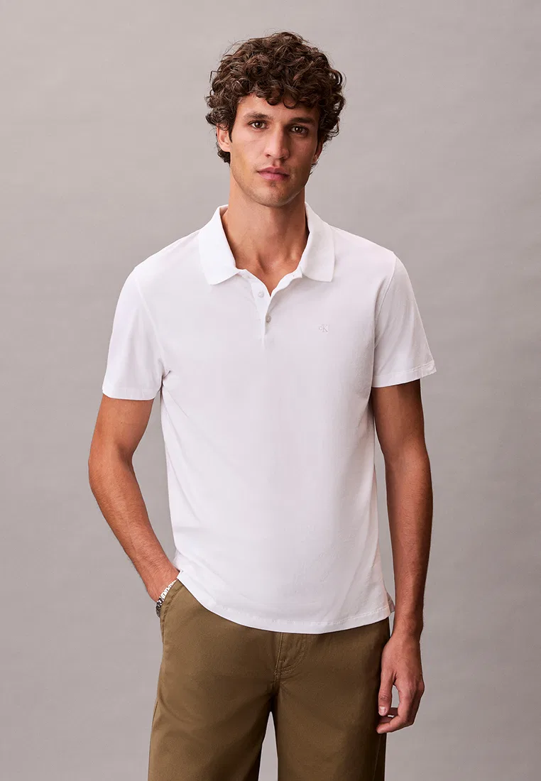 Поло, Slim Fit, Calvin Klein Sport, ярко-белый
