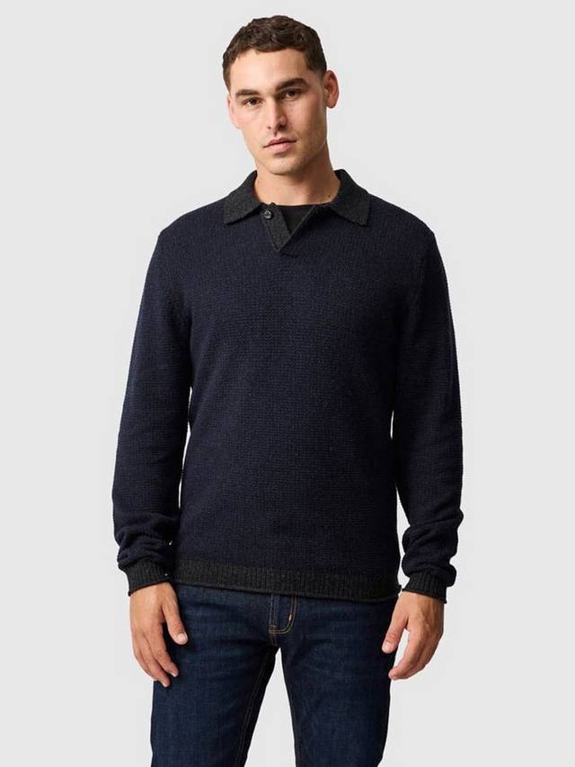 

Марлин поло свитер из хлопка и шерсти Rodd & Gunn, Indigo