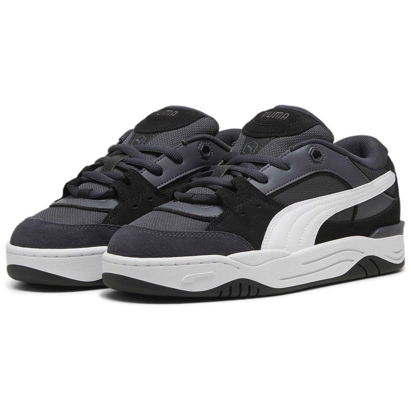 PUMA 180 Кроссовки для скейтбординга из вельвета с низким верхом унисекс серо-белые, цвет Gray White — фото 3