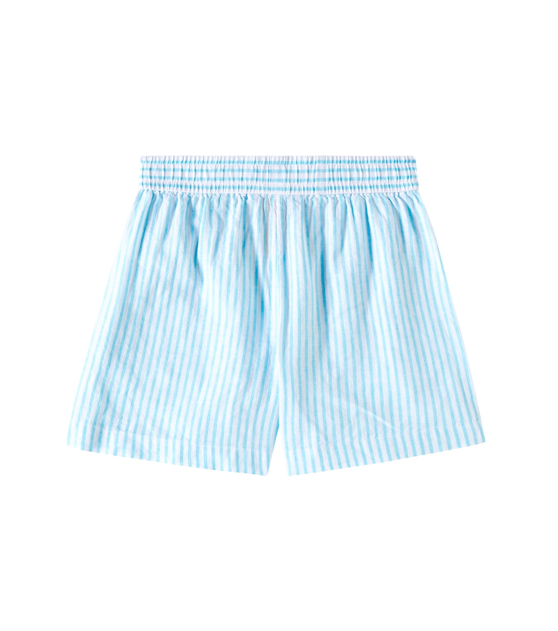 Полосатые шорты из льна и хлопка Polo Ralph Lauren Kids, Turquoise Nova/Whte Stripe — фото 4