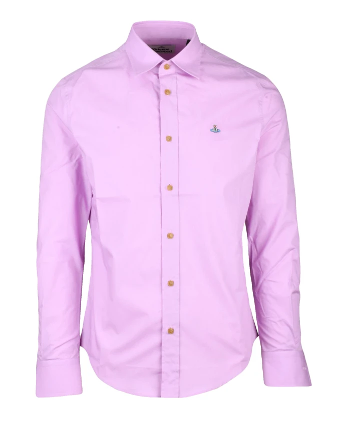 

Хлопковая приталенная рубашка Vivienne Westwood, розовый