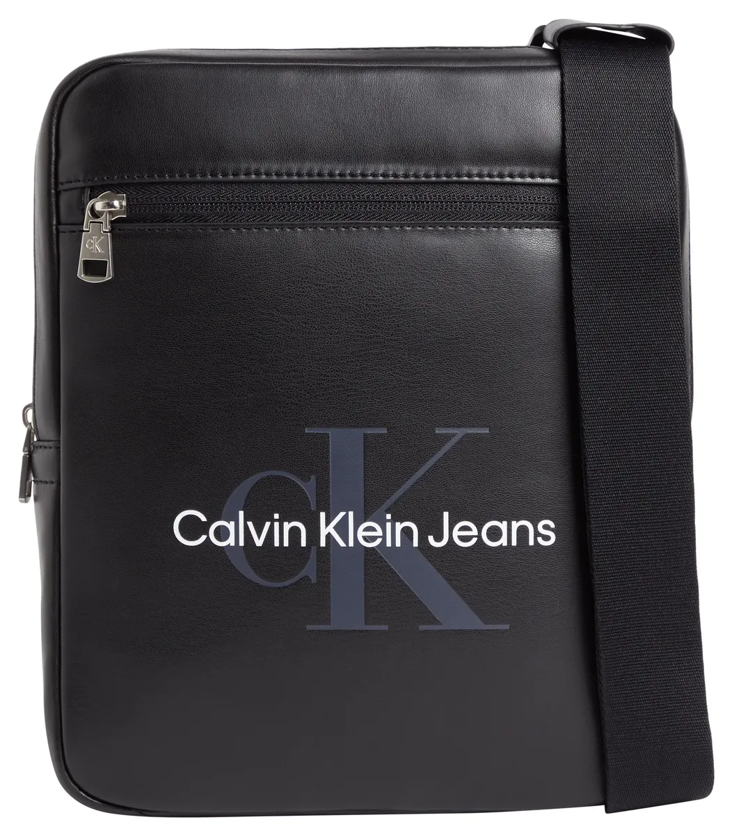 

Мини-сумка Calvin Klein Jeans "MONOGRAM SOFT REPORTER22", мужская сумка через плечо с надписью-логотипом, черный