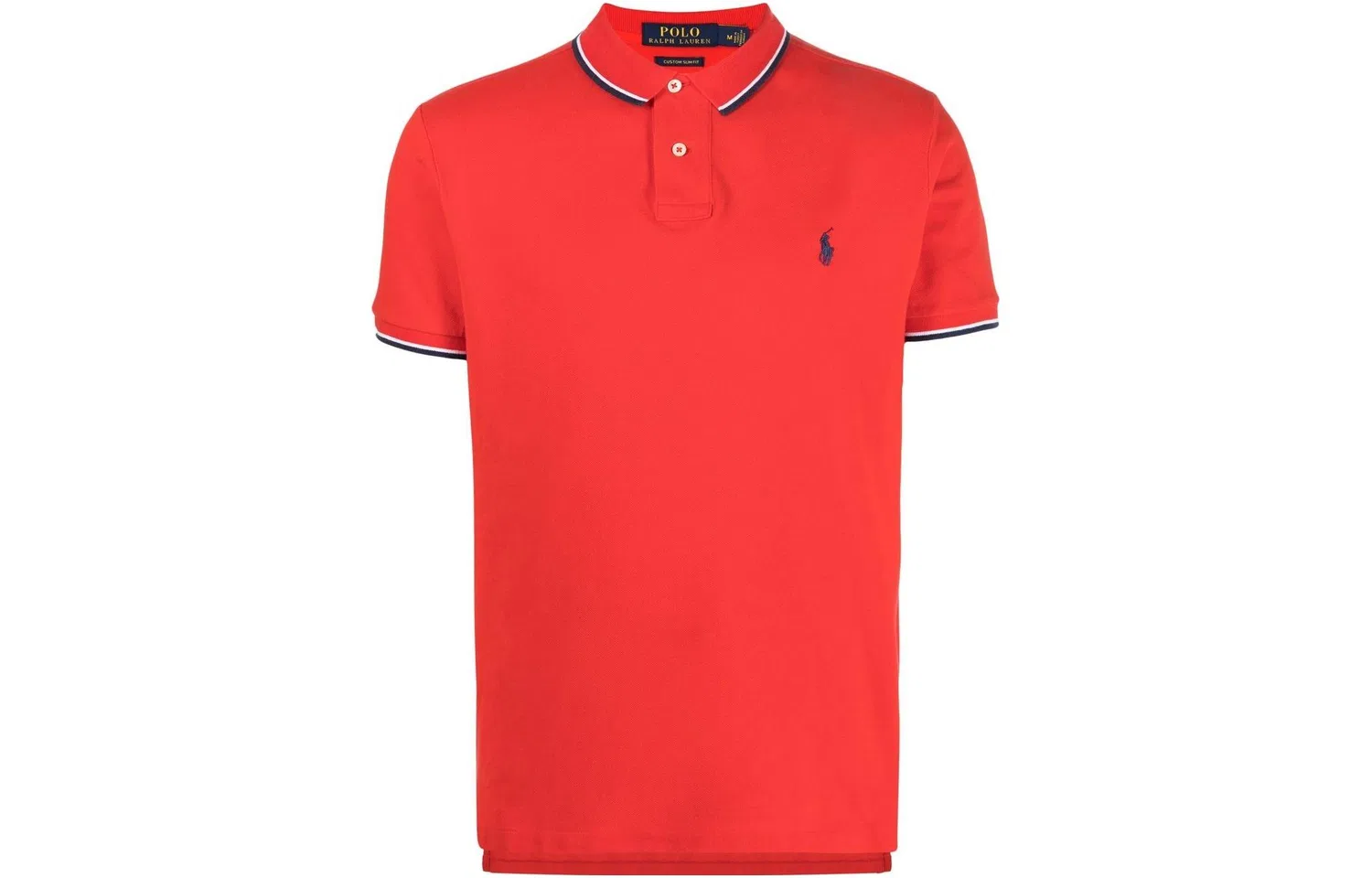 Поло с вышитым логотипом и контрастными деталями Polo Ralph Lauren, Red