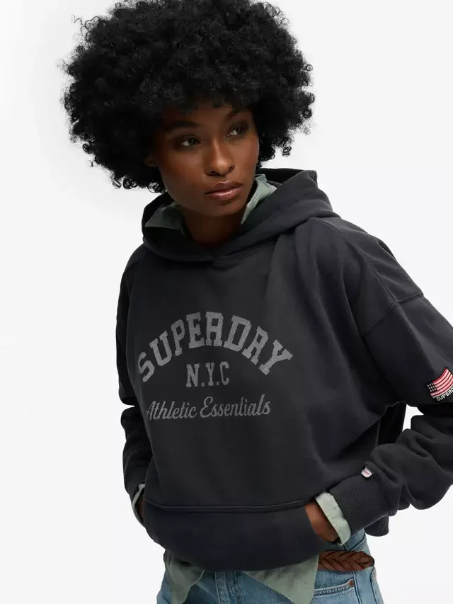 Спортивная толстовка свободного кроя Athletic Essentials, цвет Eclipse Navy Superdry — фото 4