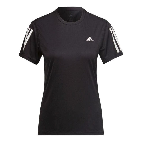

Футболка own the run t-shirt 'black' Adidas, черный